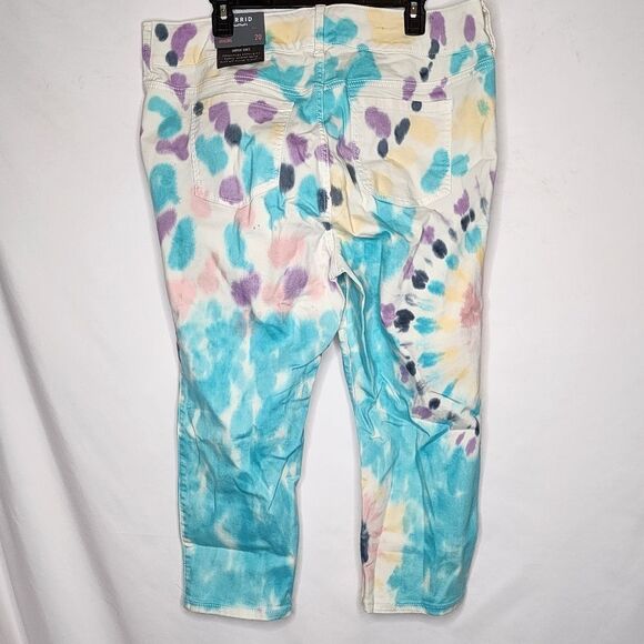 20W Torrid Crop Jegging Tie Dye Super Soft Jeans High Waist Stretch Fitted pocke - Picture 9 of 9